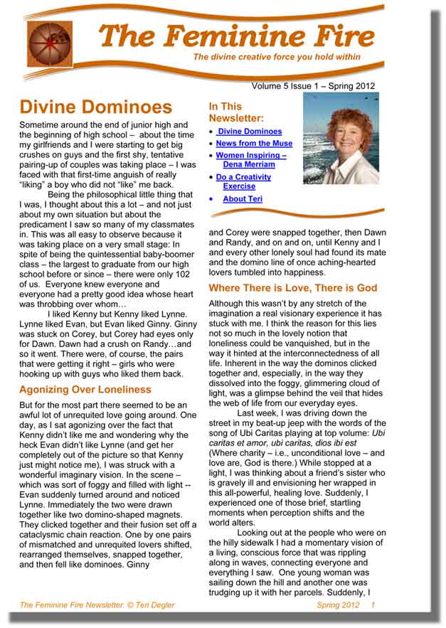 Click here to get Teri's latest newsletter